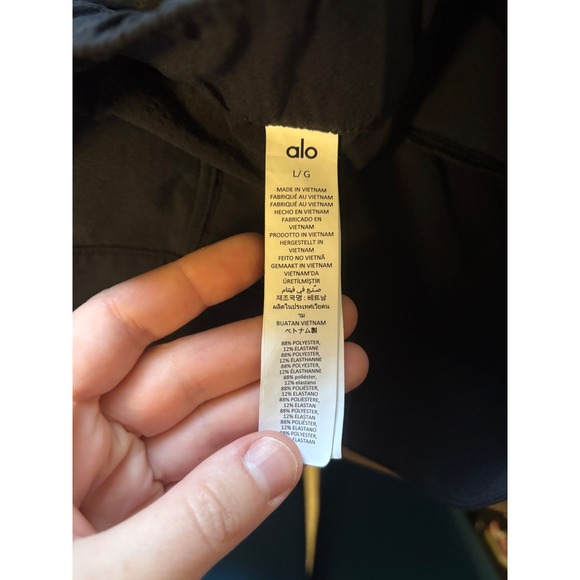 Alo Yoga High Waist Dreamscape Trouser (Long) Black Size Large - Picture 4 of 10